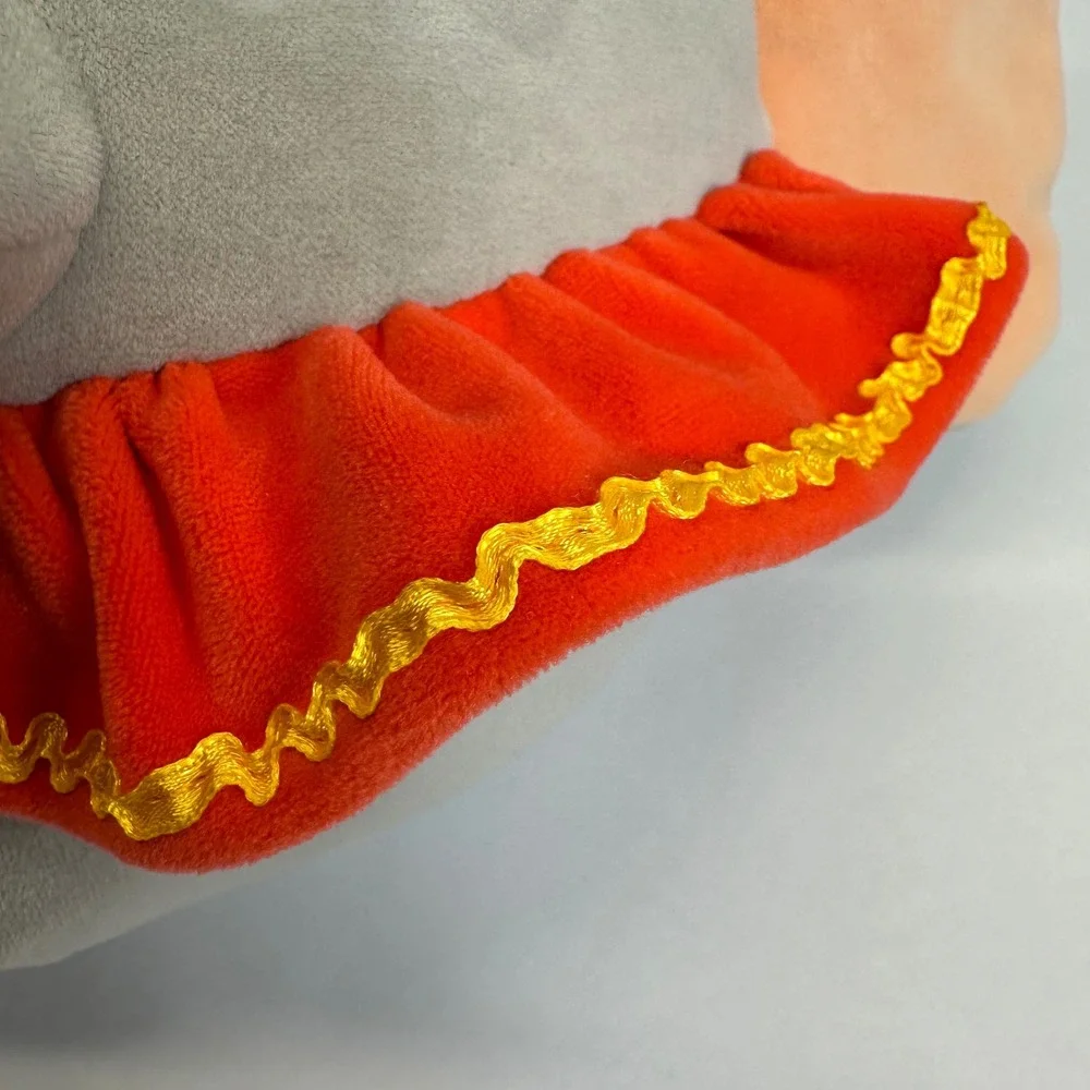 Disney Squishmallows‎ Dumbo Elephant Plush Gray Red Collar 8 Inch Kellytoy Toy